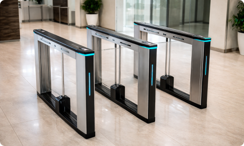 Swing barrier gate installation by Novus Automation